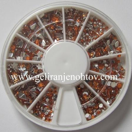 Okrasni kamenčki (oranžni, različne oblike)