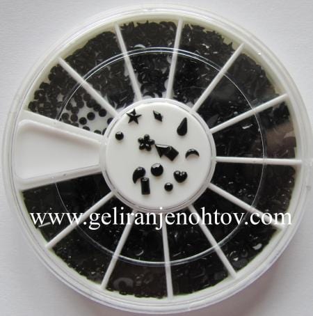 Okrasni kamenčki (črni, različne oblike)