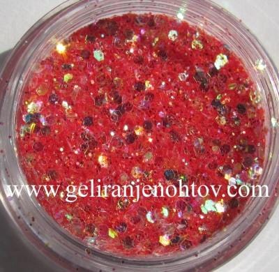 Bleščice velike svetlo rdeče 42, 5gr