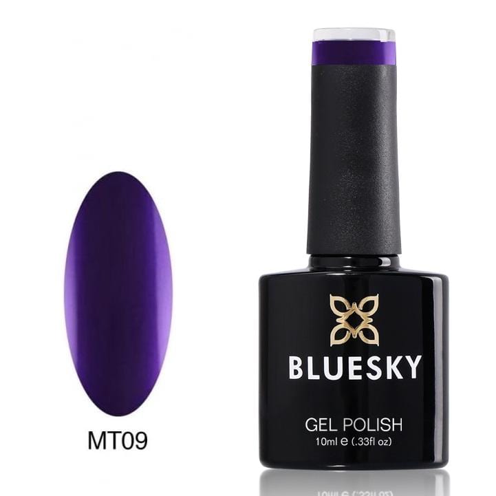 Bluesky UV/LED gel-lak (Krom efekt - MT09 - Temno viola), 10 ml