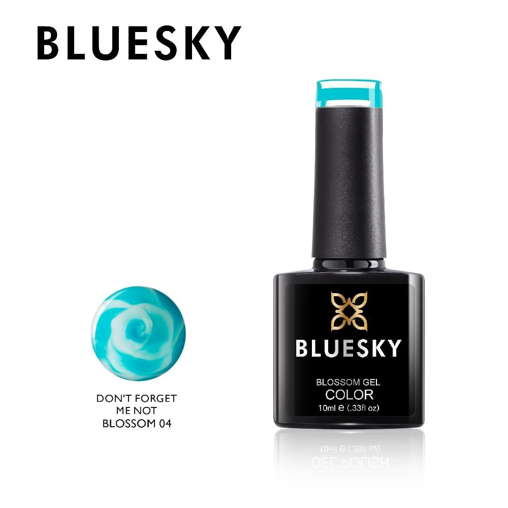 Bluesky UV LED gel lak (Blossom04), 10 ml - Turkizna