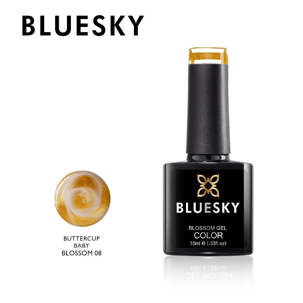 Bluesky UV LED gel lak (Blossom08), 10ml - Zlat