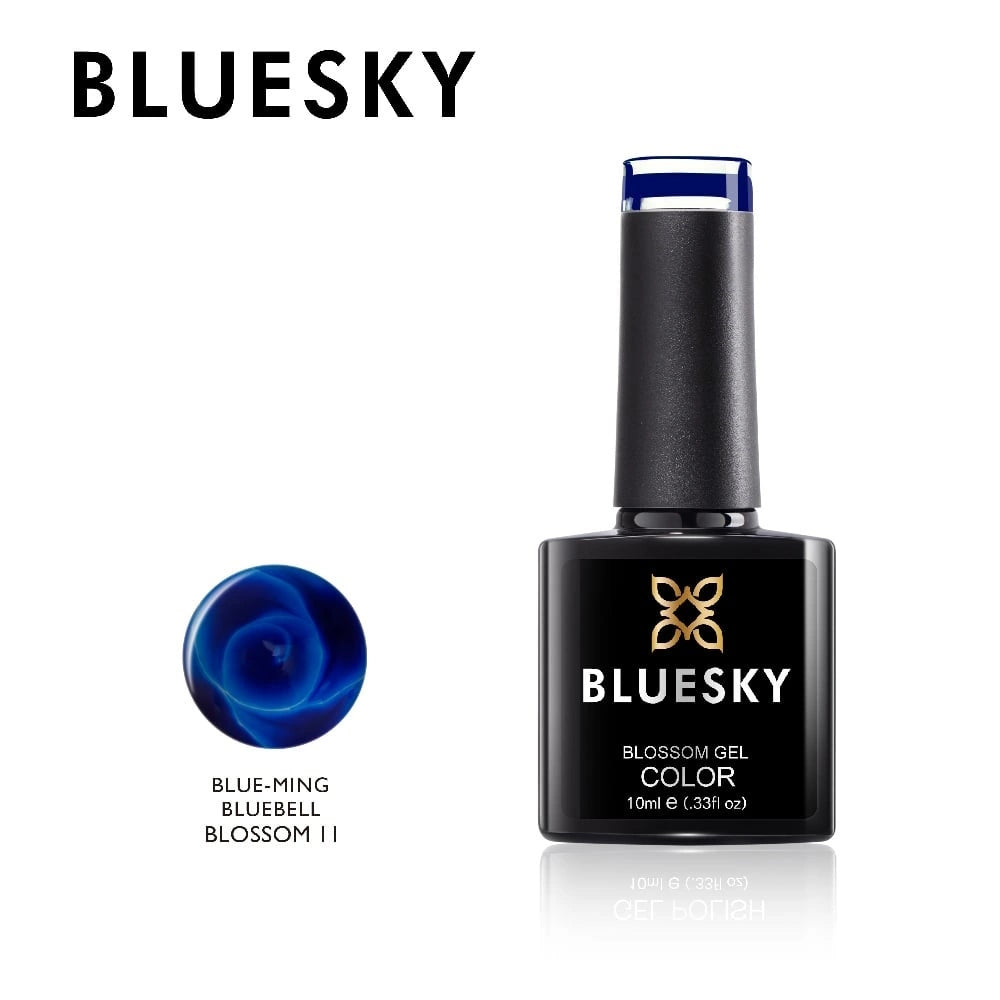 Bluesky UV LED gel lak (Blossom11), 10ml - Temno moder