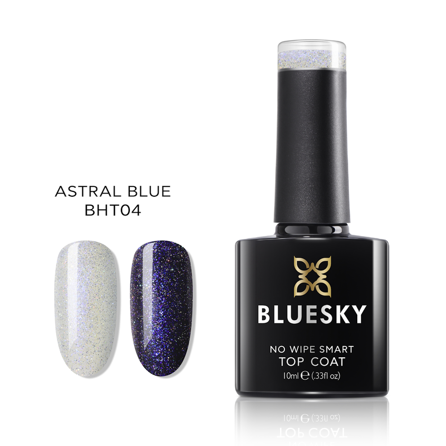 Bluesky gel lak (TOP COAT Z BLEŠČICAMI BHT04) 10ml