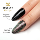 Bluesky top coat z bleščicami