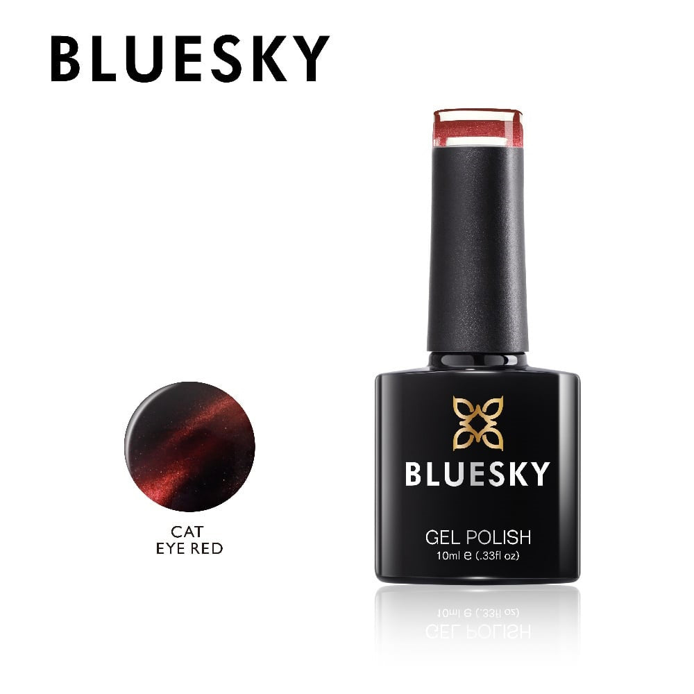 Bluesky UV LED gel lak (Magnetni Cat Eye - Rdeč), 10ml