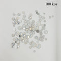 Okrasni kamenčki (mlečno beli, okrogli, različne velikosti) 100kos/1440kos