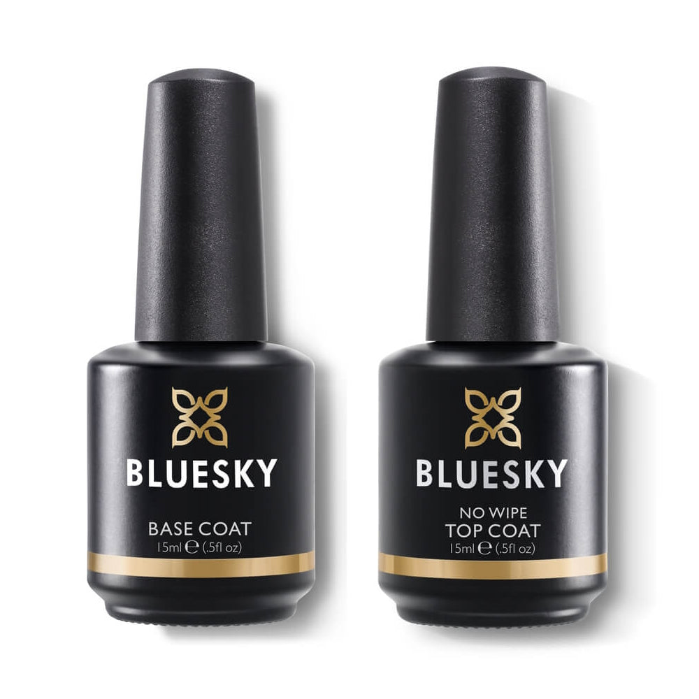 Bluesky UV in LED gel lak (Base coat & No Wipe Top coat SET) 10ml/ 15ml