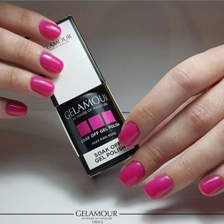 Gelamour UV/LED Gel-lak (#023 Pink Rose), 15ml