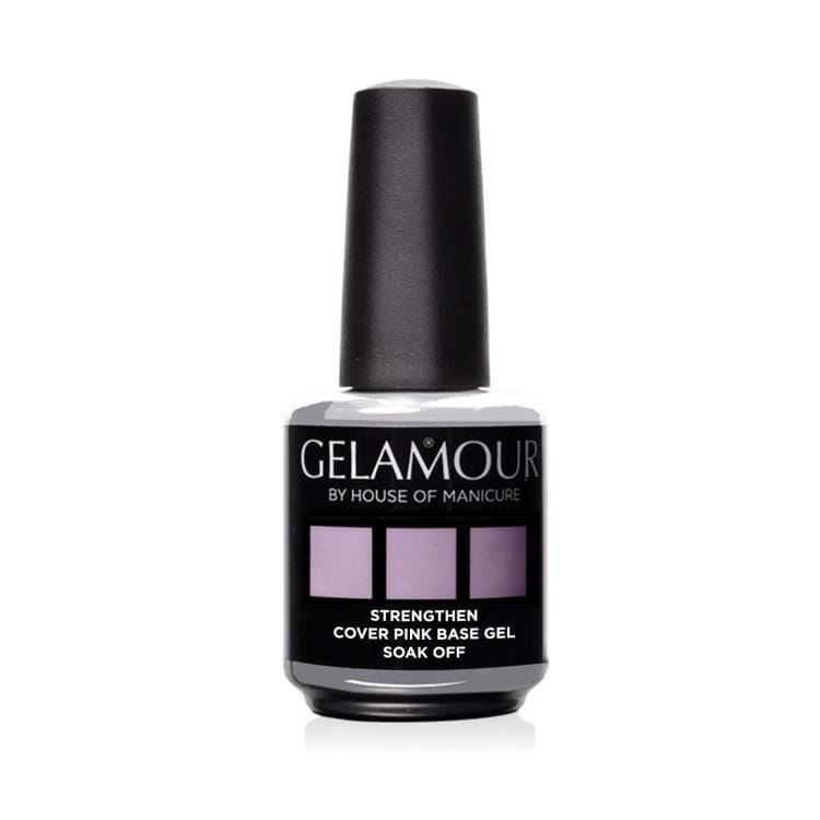 Gelamour UV/LED gel-lak (Gradilni podlak - Strenghten Cover Pink base gel), 15ml