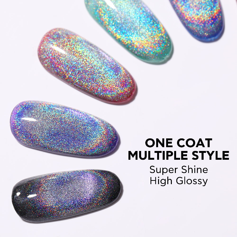 Bleusky UV/LED gel-lak (Magnetic Holo Top Coat), 10 ml