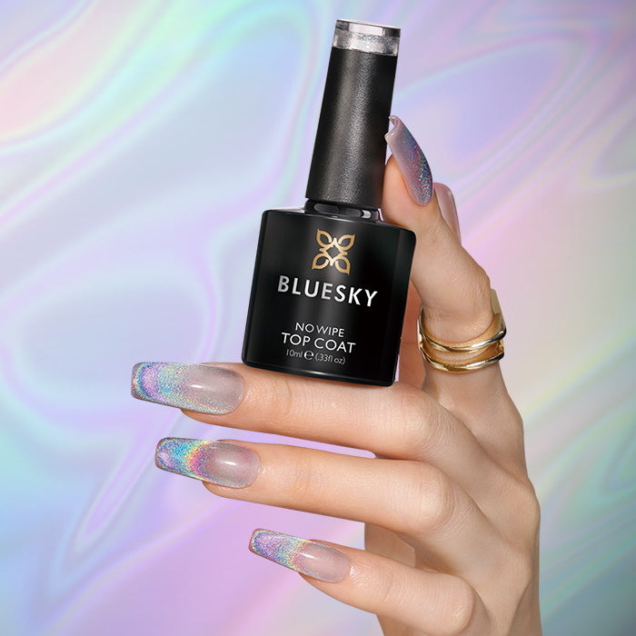 Bleusky UV/LED gel-lak (Magnetic Holo Top Coat), 10 ml