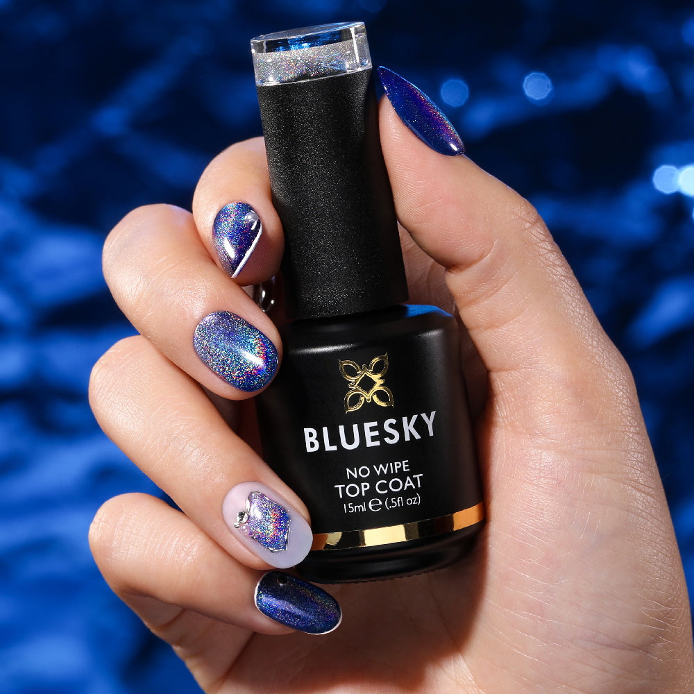 Bleusky UV/LED gel-lak (Magnetic Holo Top Coat), 10 ml