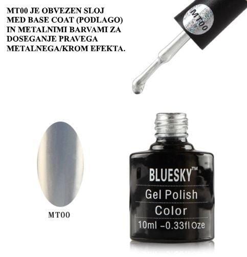 Bluesky UV/LED gel-lak (Krom efekt - MT12 - Rdeča), 10 ml